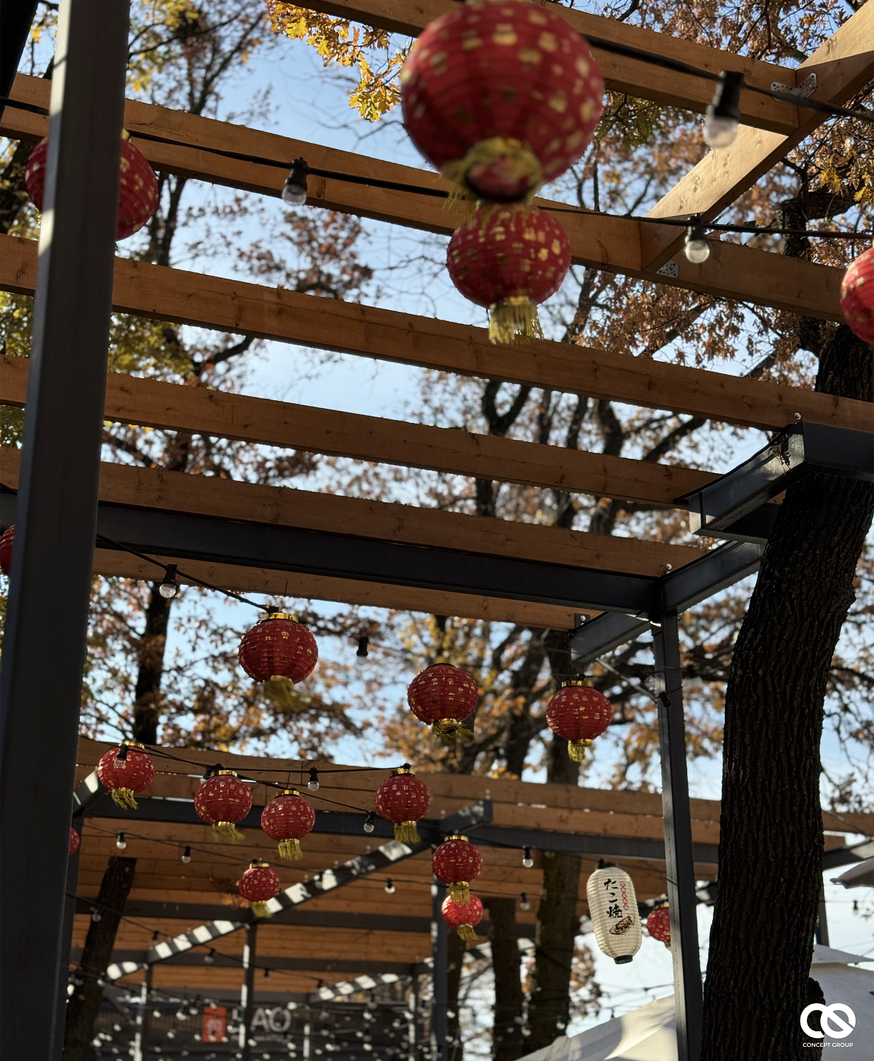 Звуковая система в фуд-корте ЖК Самолет