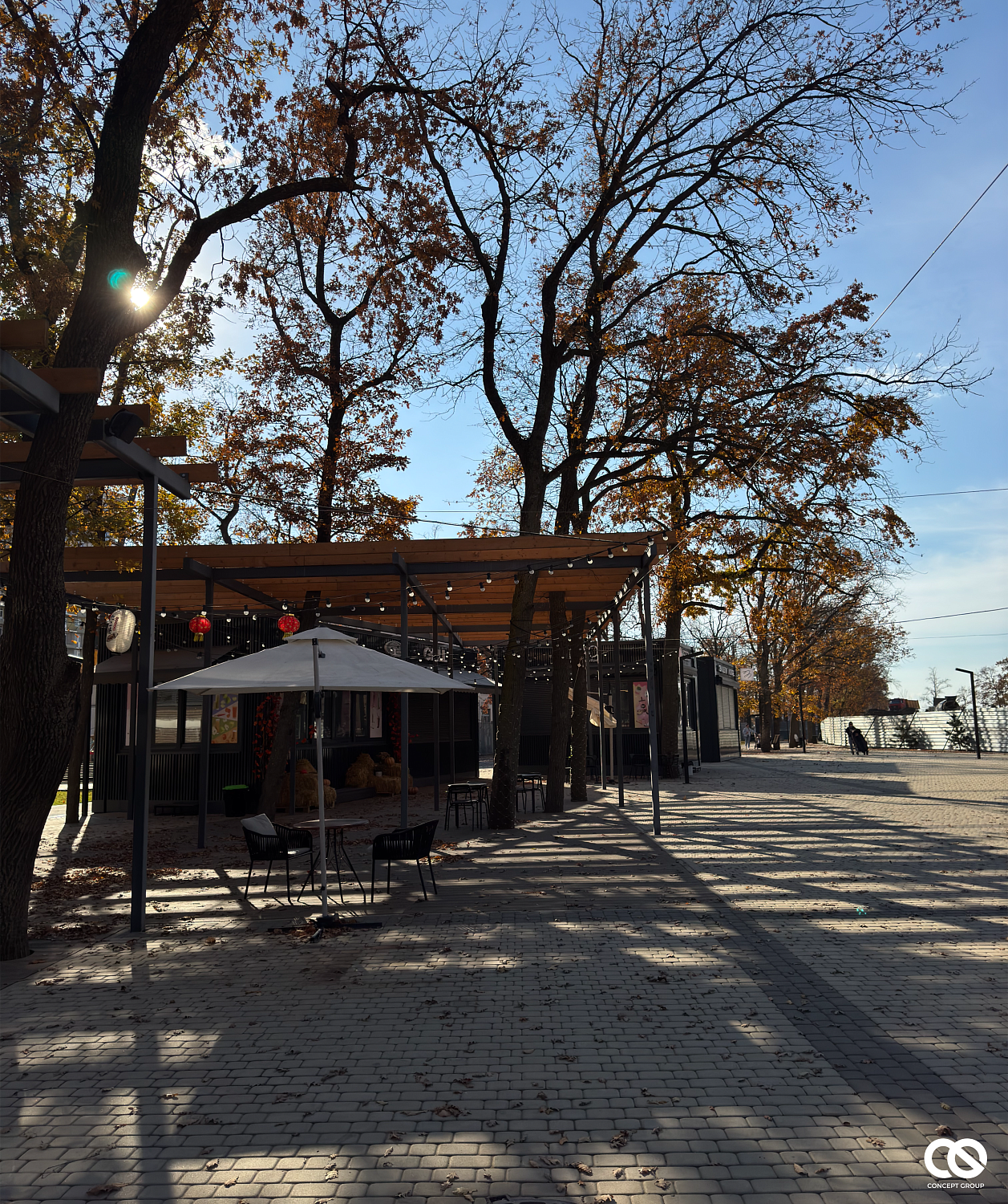 Звуковая система в фуд-корте ЖК Самолет