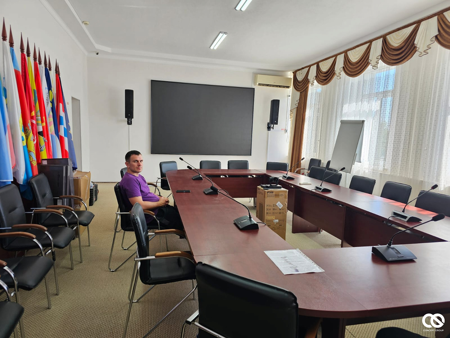 Установка современного оборудования в переговорной для ФГБПОУ Майкопское СУВУ